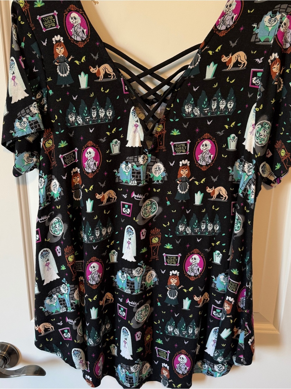 Disney Haunted Mansion maruyama 50th anniversary women’s top size Large EUC cute - Picture 2 of 11